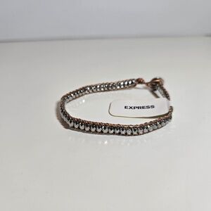 🌺 Express Metallic Beaded Wrap Bracelet NWT